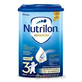 Nutrilon Advanced 3 VANILLA batoľacia mliečna výživa v prášku (12-24 mesiacov) 6x800 g (4800 g)
