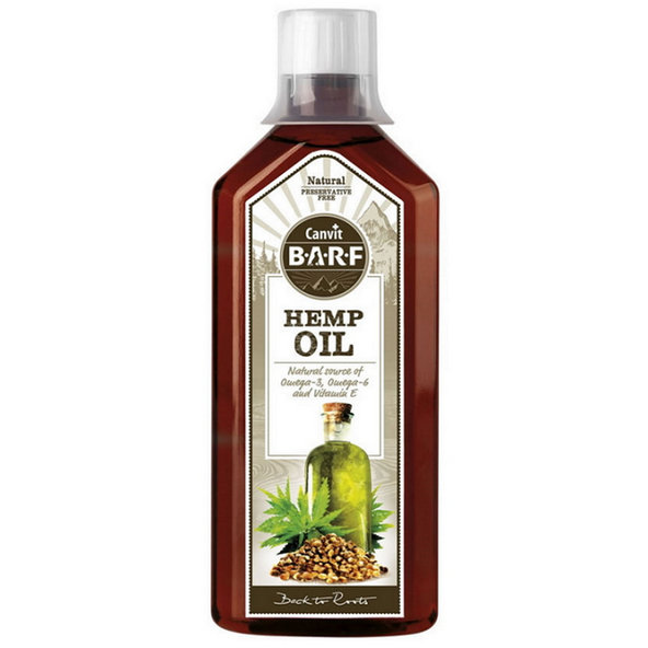 Canvit BARF Hemp Oil konopný olej pre terapiu kožných problémov pre psov 500ml