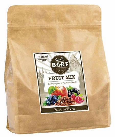 E-shop Canvit BARF Fruit Mix produkt obsahujúci rôzne druhy ovocia a bylín pre psy 800g