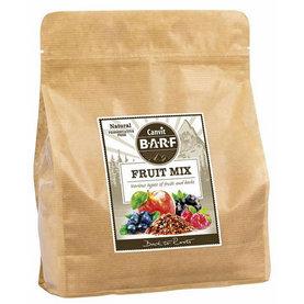 Canvit BARF Fruit Mix produkt obsahujúci rôzne druhy ovocia a bylín pre psy 800g