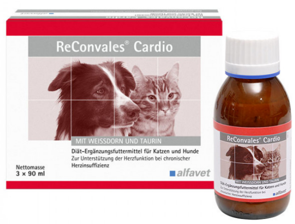 E-shop ReConvales Cardio diétne doplnkové krmivo pre psy a mačky 3x90ml