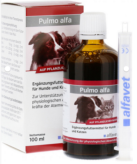 E-shop Pulmo alfa sirup na dýchacie cesty pre psy a mačky 100ml