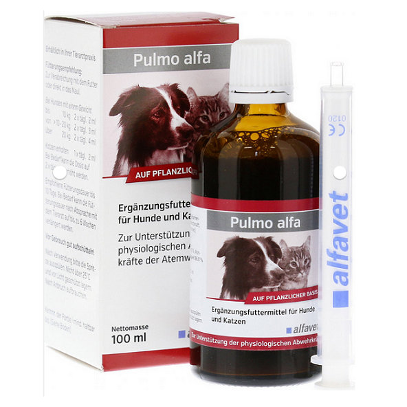 Pulmo alfa sirup na dýchacie cesty pre psy a mačky 100ml