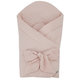 EKO Zavinovačka mušelínová s kokosovou vyberateľnou vložkou a mašľou Powder pink 75x75 cm
