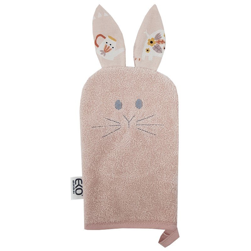 E-shop EKO Žinka bavlnená s uškami Bunny Rose pink 20x15 cm