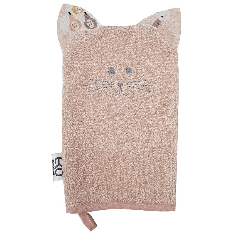 E-shop EKO Žinka bavlnená s uškami Cat Rose pink 20x15 cm