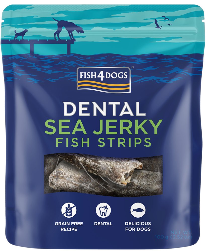 E-shop FISH4DOGS Dentálne maškrty pre psov morská ryba - prúžky 100g
