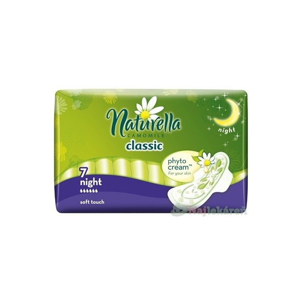 Naturella CAMOMILE Classic Night hygienické vložky 7ks