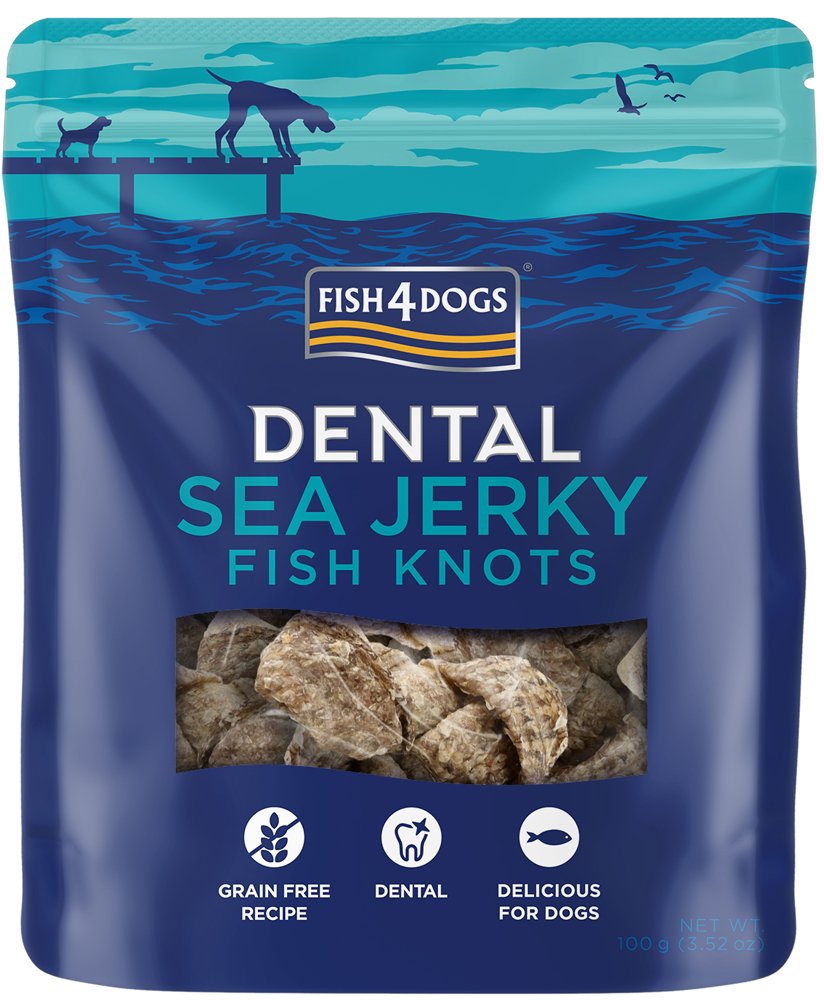 E-shop FISH4DOGS Dentálne maškrty pre psov morská ryba - uzlíky 100g
