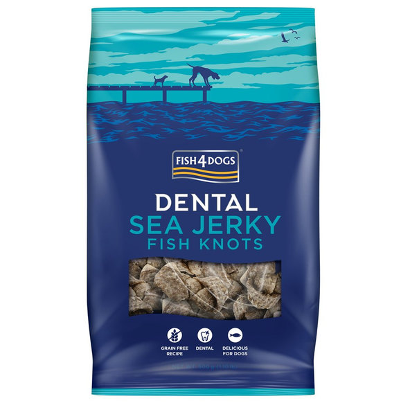 FISH4DOGS Dentálne maškrty pre psov morská ryba - uzlíky 500g