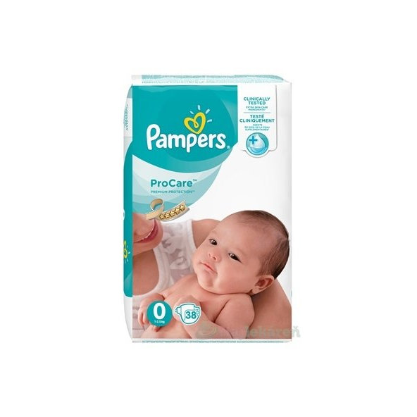 PAMPERS ProCare PREMIUM protection 0 detské absorpčné plienky, 38 ks