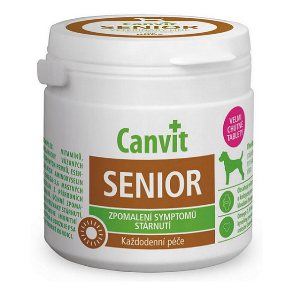 Canvit Senior komplex vitamínov pre starnúce psy nad 7 rokov, 100 tabliet 100 g