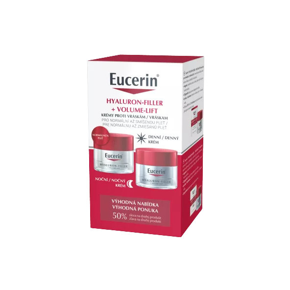 Eucerin HYALURON-FILLER+VOLUME-LIFT DUO pre normálnu pleť 2x50ml