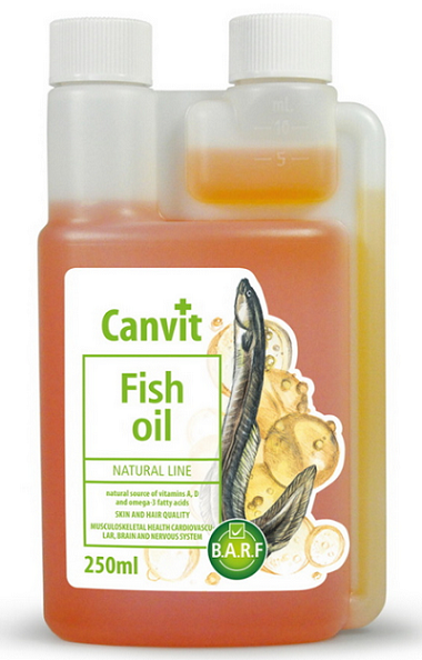 E-shop Canvit Fish Oil vysoko kvalitný rybí olej na zdravú srsť a vitalitu pre psy 250ml