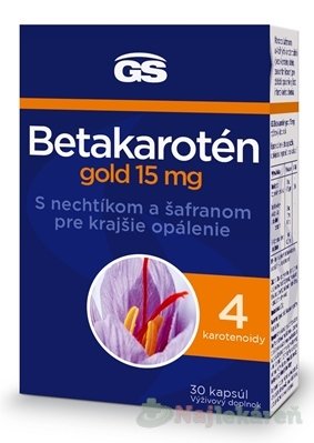 E-shop GS Betakarotén gold 15 mg s nechtíkom a šafranom 30 ks