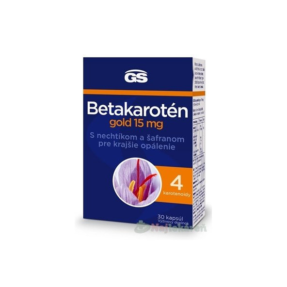 GS Betakarotén gold 15 mg s nechtíkom a šafranom 30 ks