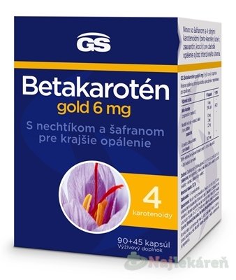 E-shop GS Betakarotén gold 6 mg s nechtíkom a šafranom 90+45 (135 ks)