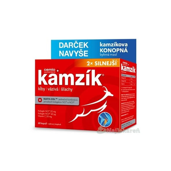 Cemio Kamzík (2x silnejší) 60 ks + zadarmo chladivá masť 75 ml