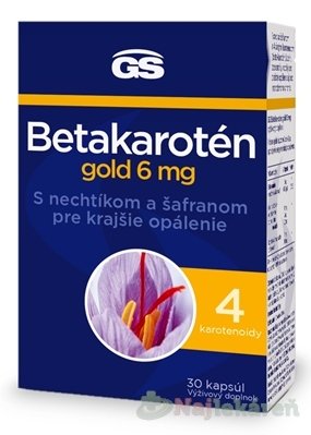 E-shop GS Betakarotén gold 6 mg s nechtíkom a šafranom 30 ks