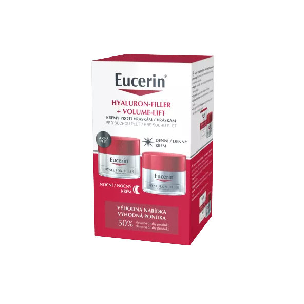Eucerin HYALURON-FILLER+VOLUME-LIFT DUO pre suchú pleť 2x50ml
