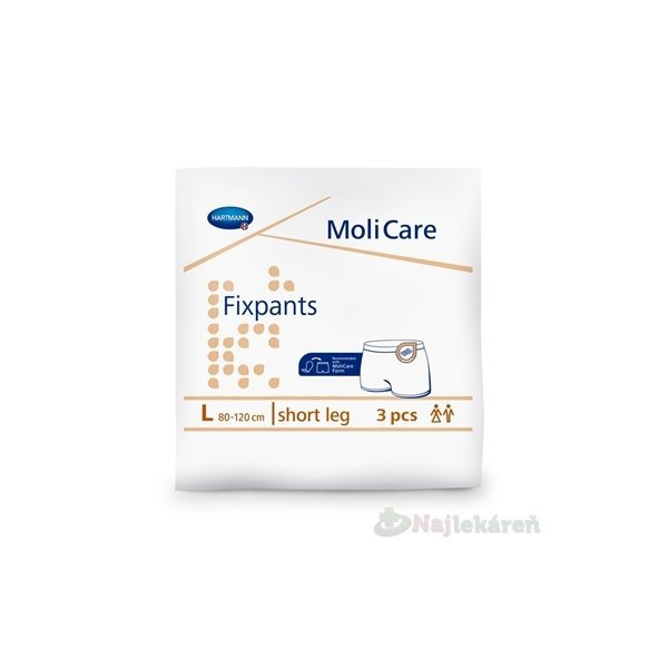 MoliCare Fixpants short leg L fixačné nohavičky (80-120cm) 3ks