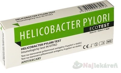 HELICOBACTER PYLORI Ecotest diagnostický test zo stolice 1ks