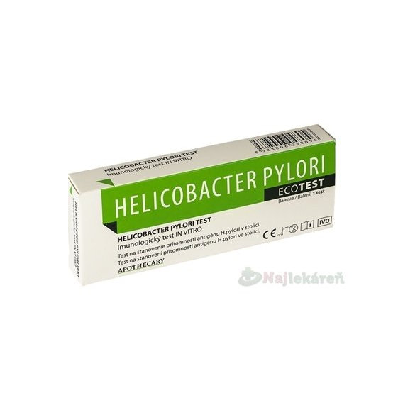 HELICOBACTER PYLORI Ecotest diagnostický test zo stolice 1ks