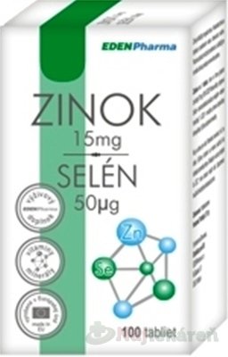 E-shop EDENPharma ZINOK 15 mg + SELÉN 50 µg 100tbl