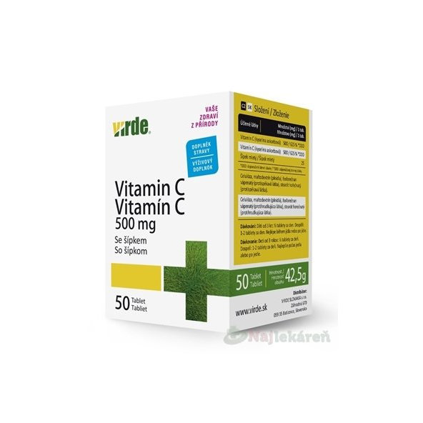 VIRDE VITAMÍN C 500 MG SO ŠÍPKAMI