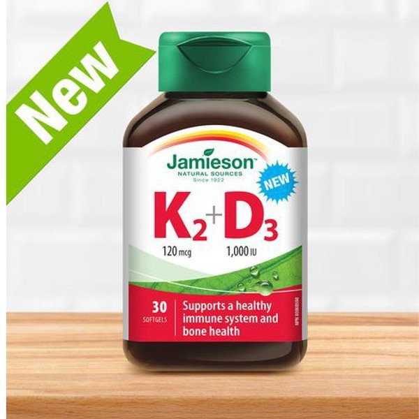 E-shop Jamieson Vitamin K2 120 mcg + D3 1000 IU 30 kapsúl
