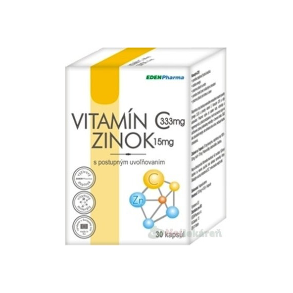 EDENPharma VITAMÍN C + ZINOK, 30 ks