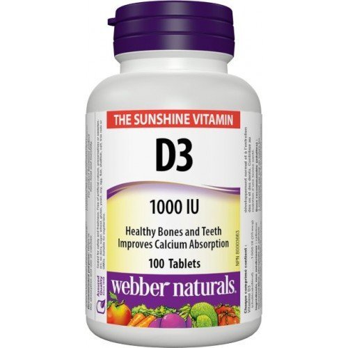 E-shop Webber Naturals Vitamín D3 1000 IU 100 tbl