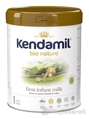 E-shop KENDAMIL BIO Nature 1 DHA+ počiatočná mliečna dojčenská výživa (od narodenia) 1x800 g
