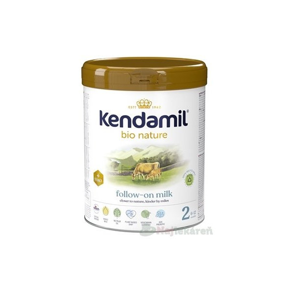 KENDAMIL BIO Nature 2 HMO+ následná mliečna dojčenská výživa (od ukonč. 6. mesiaca) 800 g