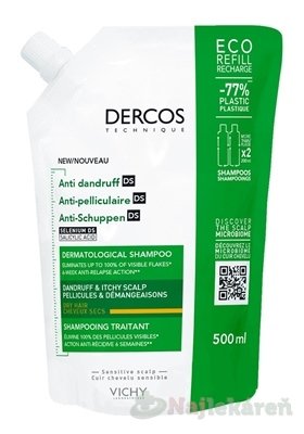 E-shop VICHY Dercos náhradná náplň šampón proti suchým lupinám 500ml