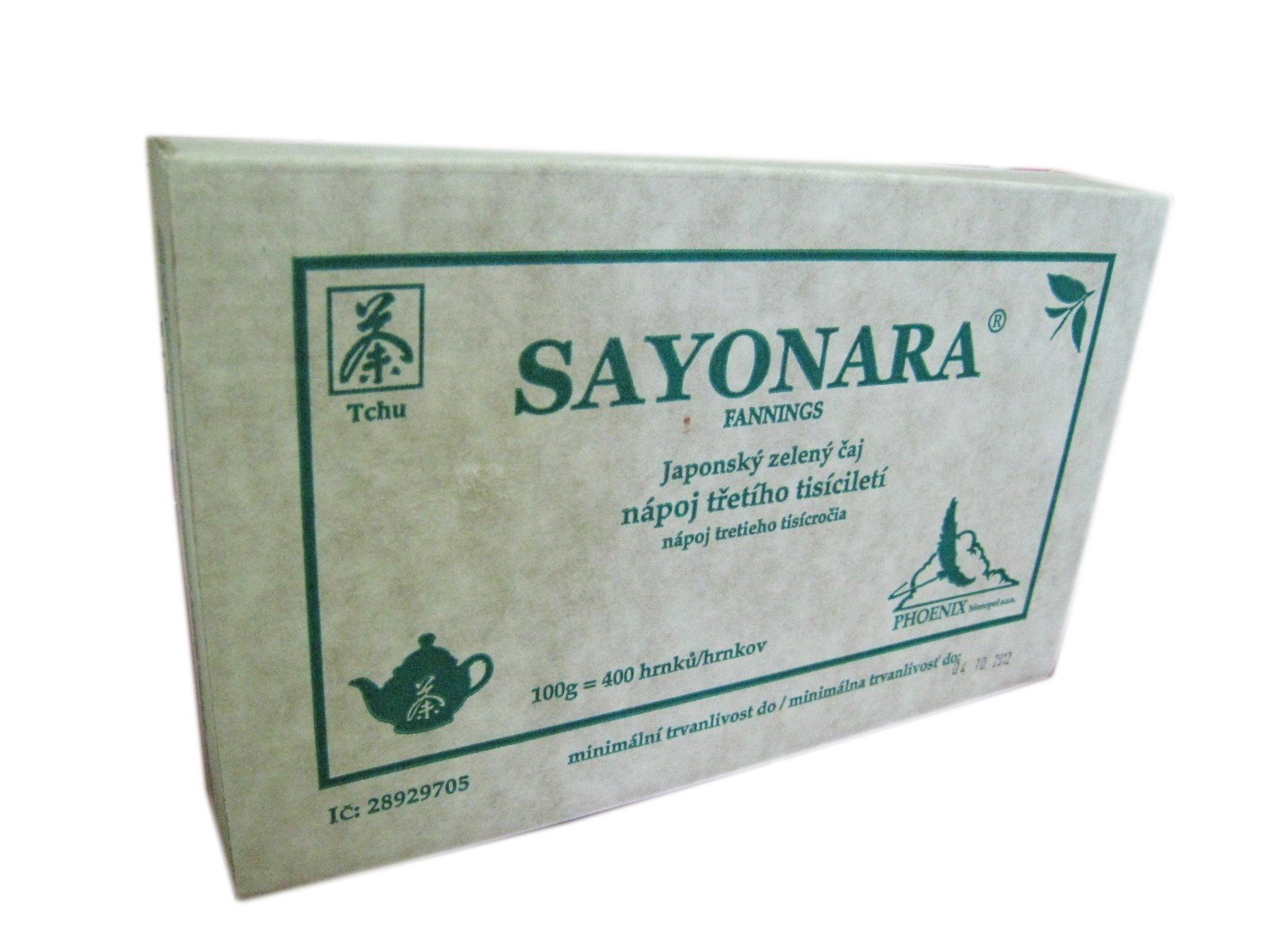 E-shop Zelený čaj Sayonara powder 100g