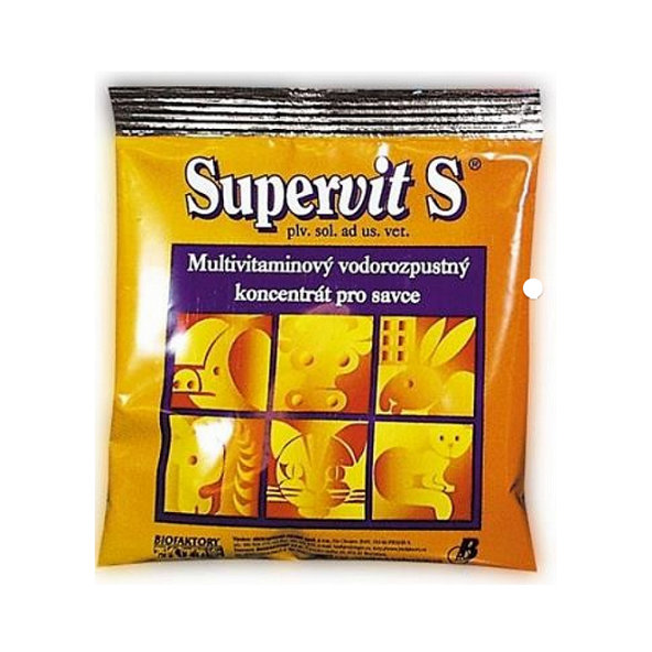 Supervit S multivitamínový vodorozpustný koncentrát pre hospodárske zvieratá 100g
