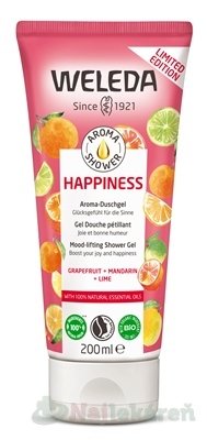 E-shop WELEDA Aroma shower HAPPINESS sprchový gél (grapefruit, mandarin,lime) 200 ml