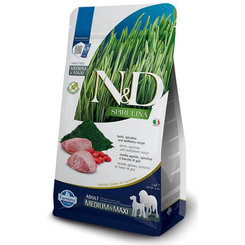 Farmina N&D dog SPIRULINA (GF) adult medium & maxi, lamb granule pre psy 7kg