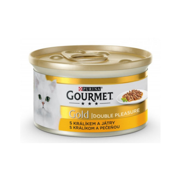 GOURMET GOLD cat králik&pečeň konzervy pre mačky 12x85g