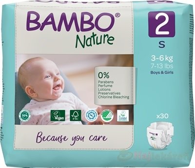 E-shop BAMBO 2 (3-6 kg) detské plienky priedušné 30 ks