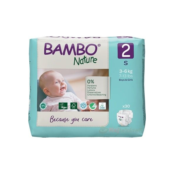 BAMBO 2 (3-6 kg) detské plienky priedušné 30 ks