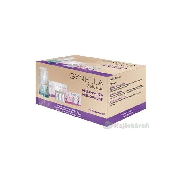 GYNELLA Solution MENOPAUZA Artrogel 21x7,5 g + Balance čapíky 10 ks + Intimate Foam 150 ml