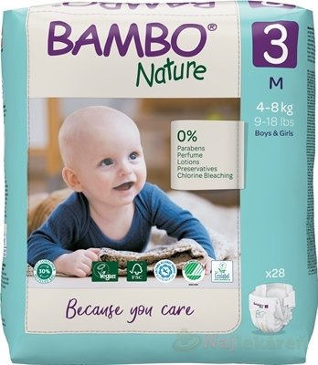 E-shop BAMBO 3 (4-8 kg) detské plienky priedušné 28 ks