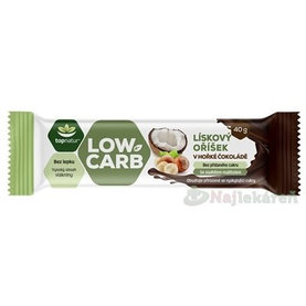 Topnatur LOW CARB Tyčinka Lies. oriešok v čokoláde s kokosom 40 g