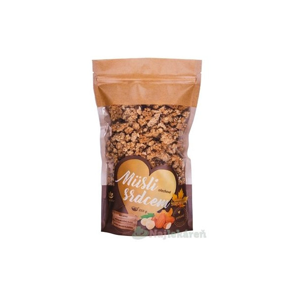 TopNatur Müsli srdcom Orechové s javorovým sirupom, spekané 350 g