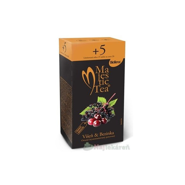 Biogena Majestic Tea Višňa & Baza, 25x2,5 g