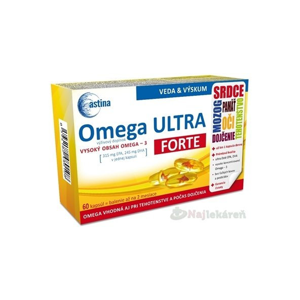 Astina Omega ULTRA FORTE na správnu funkciu mozgu, 60ks