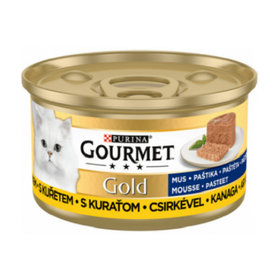 GOURMET GOLD cat kura paštéta konzervy pre mačky 12x85g