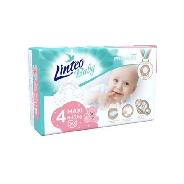 LINTEO BABY Plienky Baby Prémium MAXI (8-15 kg) 200 ks